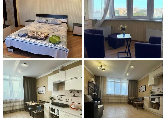 уютная с панорамой города Apartment *